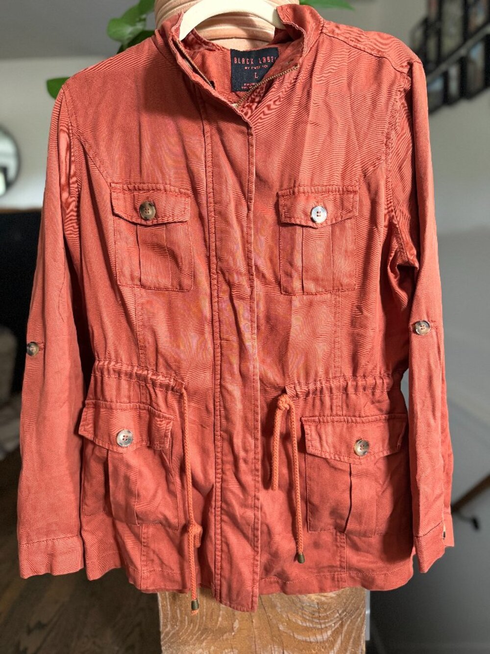 Rust Colored Lightweight Utility Jacket - Size L - Picture 1 of 4